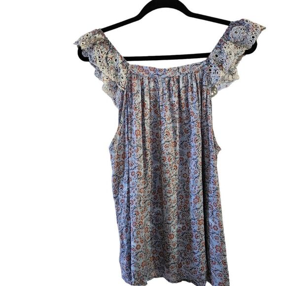 Fever Printed Off The Shoulder Rayon Tank Top Size XL - Picture 3 of 7